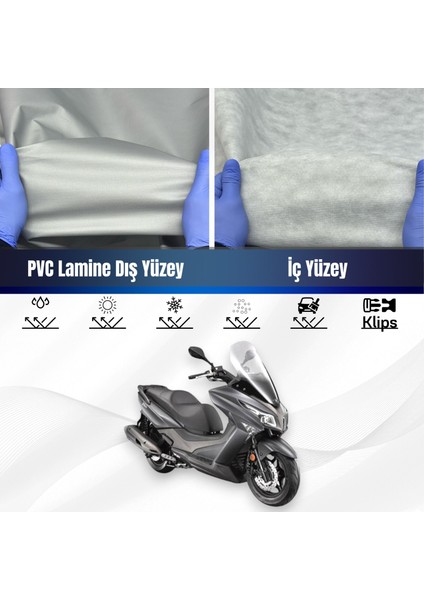 Ultra Shop Kymco Xtown 250CT Su Geçirmez Motosiklet Branda 4 Mevsime Uygun Motor Branda