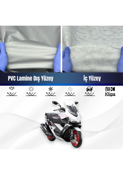 Ultra Shop Kymco Xciting Vs 400 Su Geçirmez Motosiklet Branda 4 Mevsime Uygun Motor Branda