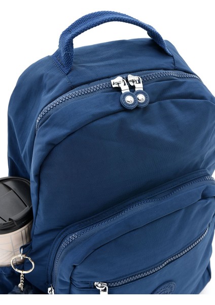 Unisex Suya Dayanıklı Krinkıl Kumaş Çok Gözlü Büyük Boy Laptop Okul ve Sırt Çantası