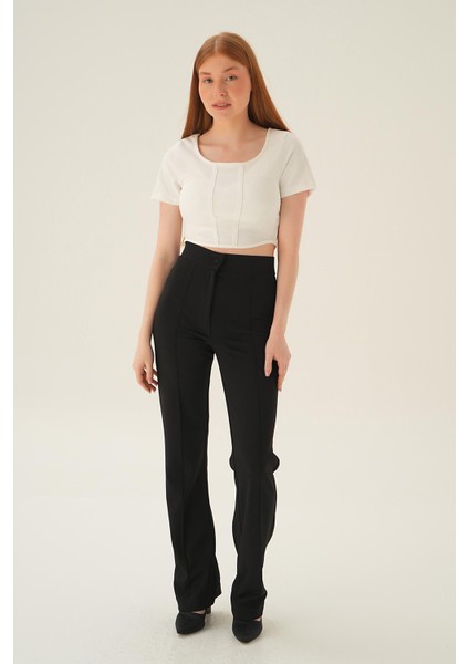 4166A Kayık Yaka Bluz Ekru indirimleri