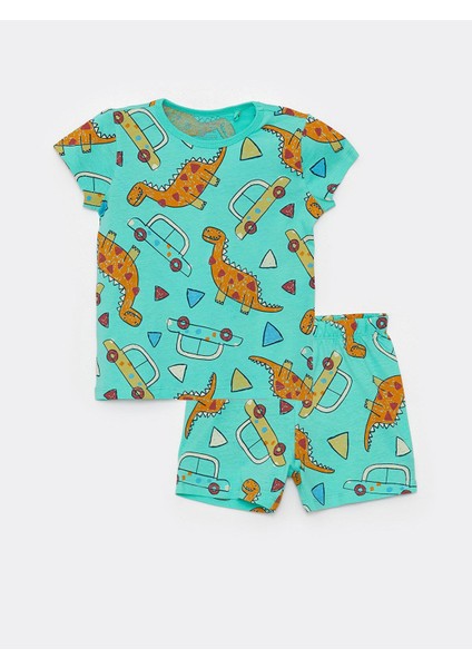 Lcw Baby Bisiklet Yaka Kısa Kollu Erkek Bebek Pijama Takımı