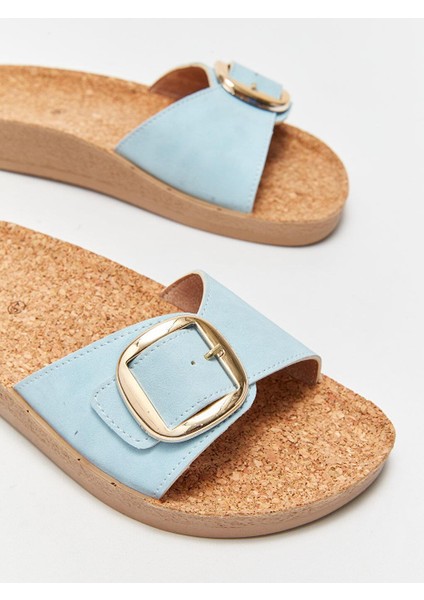 Lcw Steps Süet Görünümlü Tek Bantlı Kadın Terlik modelleri