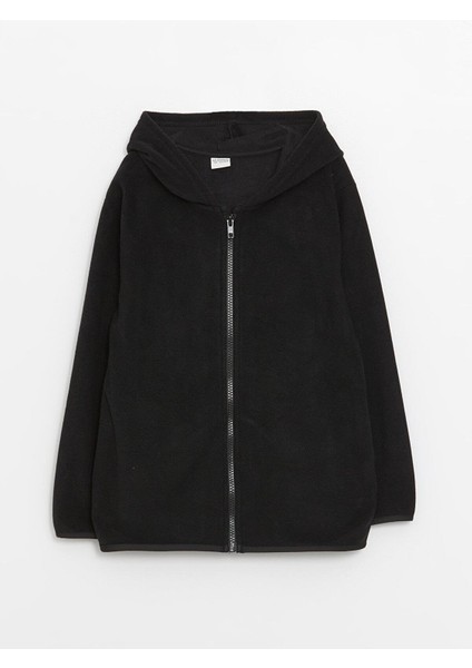 Lcw Kids Kapüşonlu Basic Uzun Kollu Polar Erkek Çocuk Fermuarlı Sweatshirt