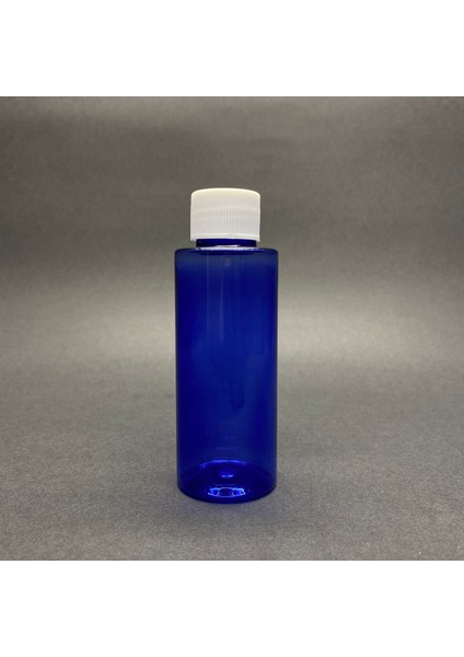 100 cc Mavi Keskin Küt (17GR) Sert Pet Şişe - Beyaz Contalı Kapaklı- Ağız Çapı 24MM x 10 Adet