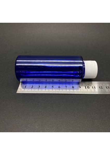 100 cc Mavi Keskin Küt (17GR) Sert Pet Şişe - Beyaz Contalı Kapaklı- Ağız Çapı 24MM x 10 Adet modelleri