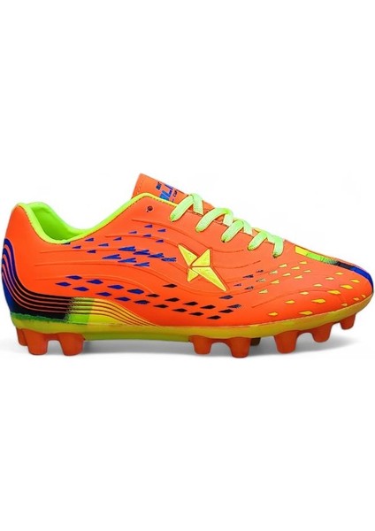 Krampon Çim Saha Halı Saha Futbol Ayakkabısı Turuncu Sarı