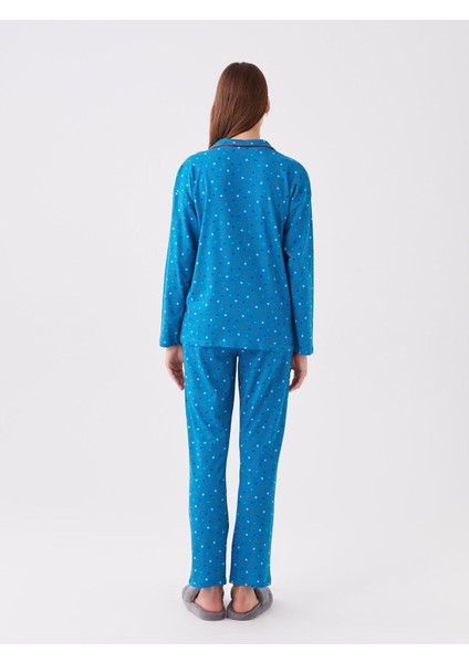 Lcw Dream Gömlek Yaka Desenli Uzun Kollu Kadın Pijama Takımı indirimleri