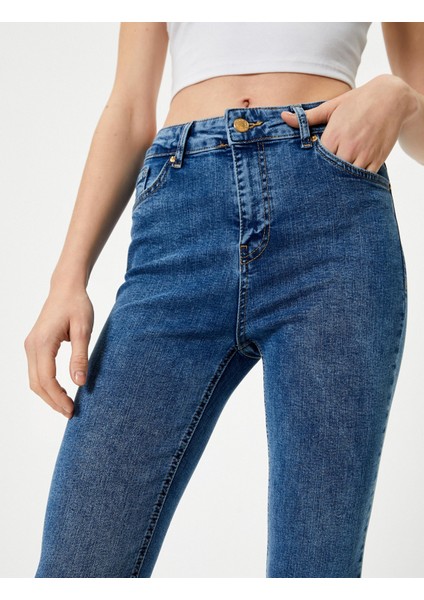 Kadın Jean Pantolon Koyu İndigo 4SAL40307MD fırsatları