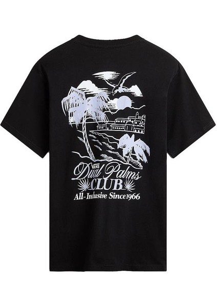 Dual Palms Club Ss Erkek Siyah T-Shirt