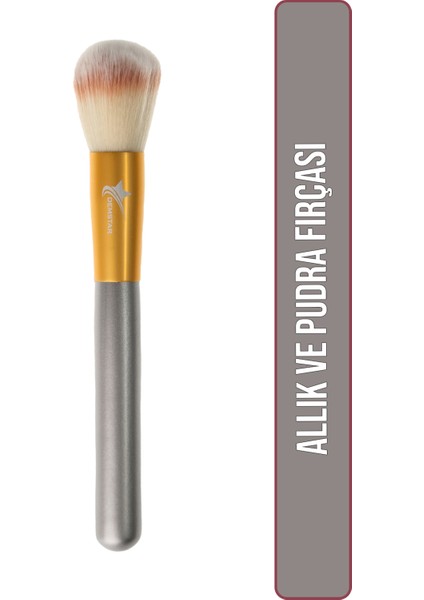 Professinal Makeup Brush Champagne Allık Pudra ve Fondöten Makyaj Fırçası No:13