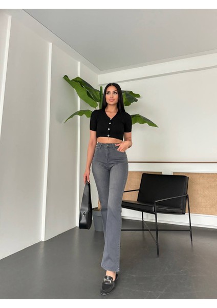 90's Kar Yıkama Süper Ekstra Yüksek Bel Likralı Füme Jeans fiyatları