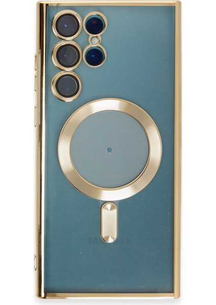 Samsung Galaxy S22 Ultra Kılıf Kross Magneticsafe Kapak - Gold 109008