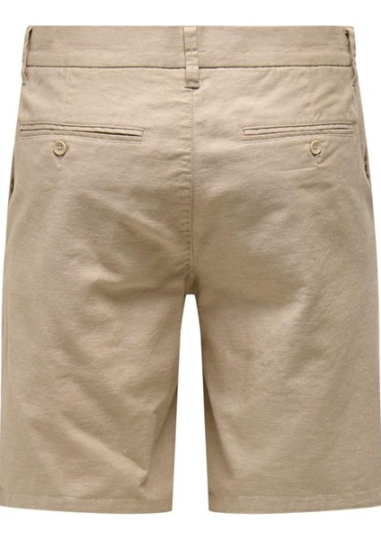 Onsmark 0011 Cotton Lınen Shorts Noos Bej