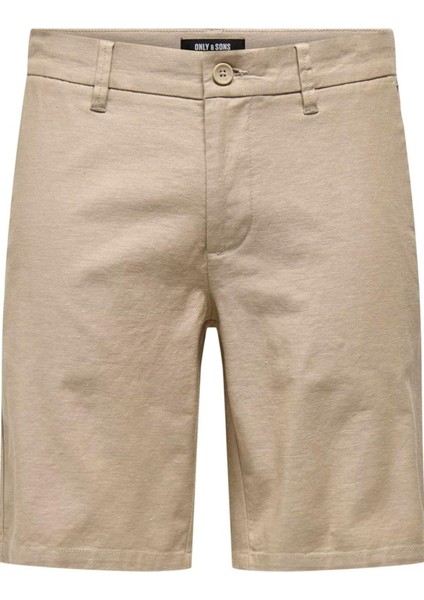 Onsmark 0011 Cotton Lınen Shorts Noos Bej