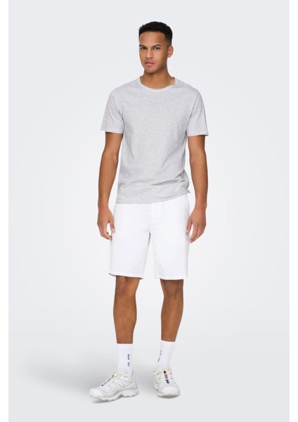 Onsmark 0011 Cotton Lınen Shorts Noos Beyaz