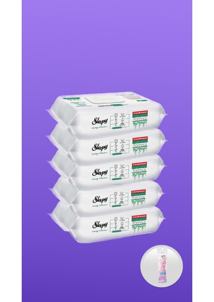 Eays Clean Yüzey Temizlik Havlusu 5 Paket 500 Yaprak Makyaj Pamugu Hediye