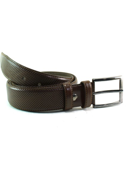Erkek Kemer Kahve Klasik Desenli 28026 fiyatları