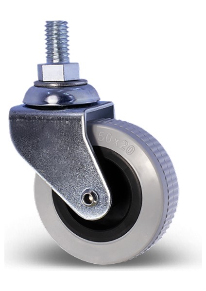 10MM Vidalı Sandalye Tekeri Koltuk ve Sehpa Tekeri 50MM(KROM Gri 10MM Vidalı)