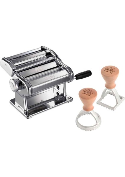 Atlas 150 Manuel Makarna Makinesi + 2 Adet Classic Line Istampa