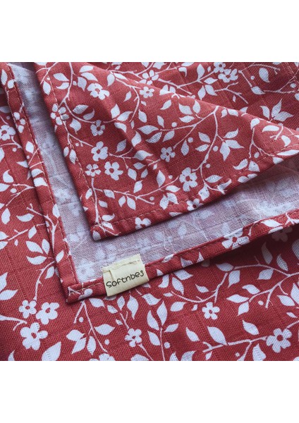 Çok Amaçlı Çiçekli Müslin Örtü 2'li Set Pamuk 100X120 cm