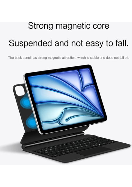 Ipad Pro 11 Inç M4 Çipli 2024 Uyumlu Magic Keyboard Touchpad Işıklı Klavyeli Kılıf