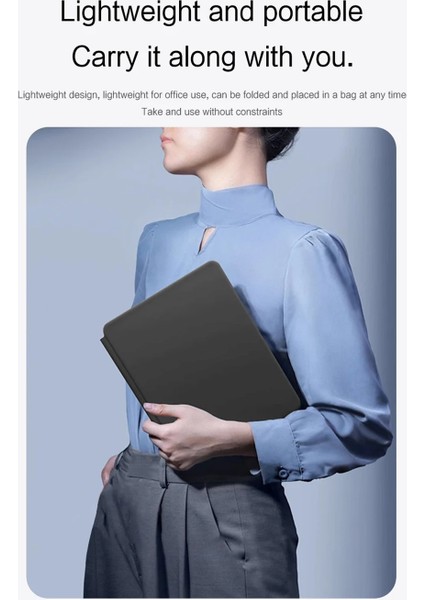Ipad Pro 11 Inç M4 Çipli 2024 Uyumlu Magic Keyboard Touchpad Işıklı Klavyeli Kılıf