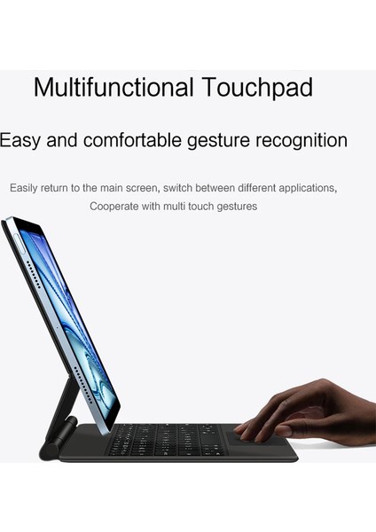 Ipad Pro 11 Inç M4 Çipli 2024 Uyumlu Magic Keyboard Touchpad Işıklı Klavyeli Kılıf