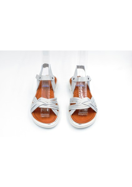 (World Kids) Hakiki Deri Termo Kaymaz Taban Cırtlı Günlük Kızçocuk Sandalet Gri fiyatları