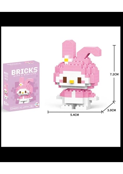 Bricks 3D Yapboz LEGO Puzzle Yapı Oyuncakları Cinnamoroll Kuromi My Melody