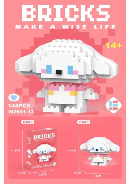 Bricks 3D Yapboz LEGO Puzzle Yapı Oyuncakları Cinnamoroll Kuromi My Melody