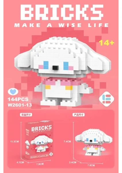 Bricks 3D Yapboz LEGO Puzzle Yapı Oyuncakları Cinnamoroll Kuromi My Melody