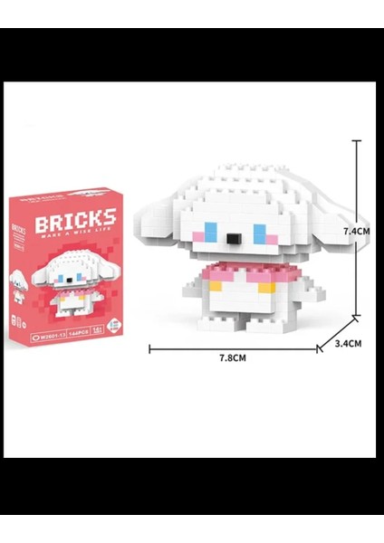 Bricks 3D Yapboz LEGO Puzzle Yapı Oyuncakları Cinnamoroll Kuromi My Melody