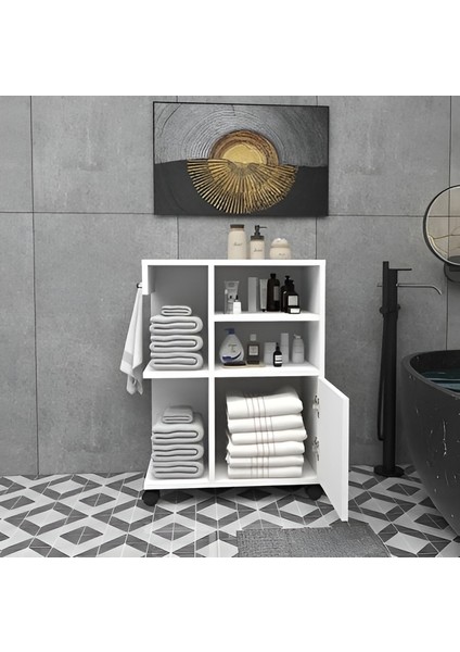 Kapaklı 4 Raflı Banyo Dolabı fiyatları