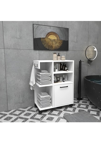 Kapaklı 4 Raflı Banyo Dolabı modelleri