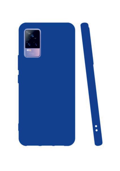 Vivo V21E Uyumlu Kılıf Kamera Korumalı Silikon Zore Biye Arka Kapak