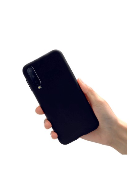 Samsung Galaxy A7 2018 Uyumlu Kılıf Kamera Korumalı Silikon Zore Biye Arka Kapak