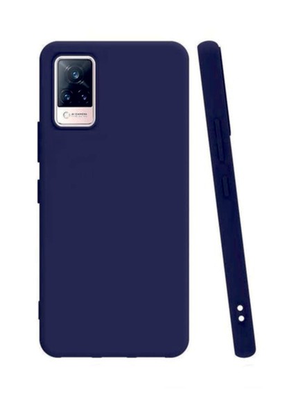 Vivo V21E Uyumlu Kılıf Kamera Korumalı Silikon Zore Biye Arka Kapak