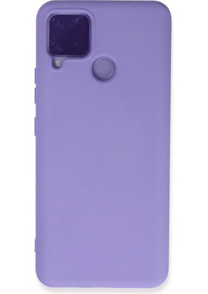 Realme C15 Uyumlu Kılıf Kamera Korumalı Silikon Zore Biye Arka Kapak