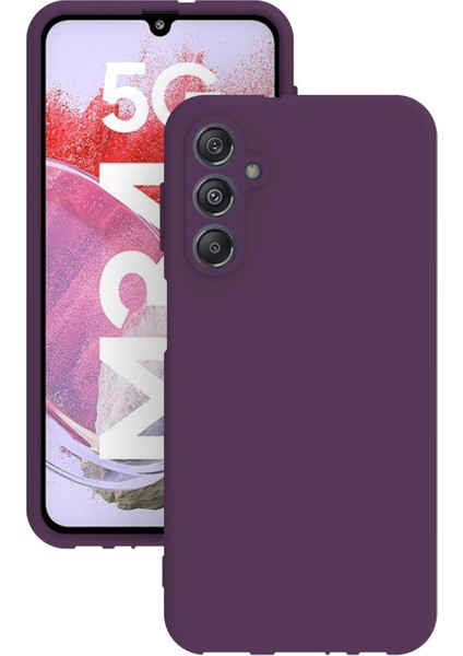 Samsung Galaxy M34 5g Uyumlu Kılıf Kamera Korumalı Silikon Zore Biye Arka Kapak