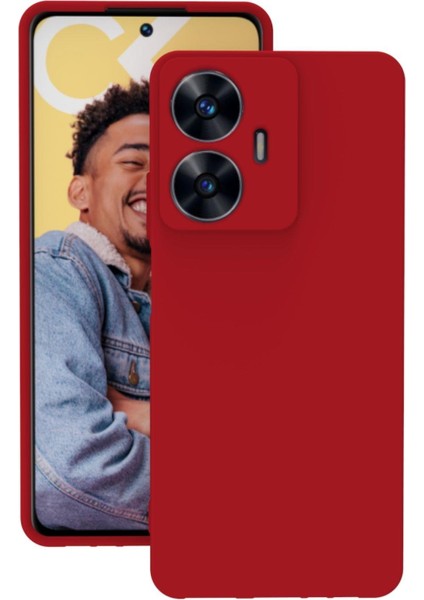 Realme C55 Uyumlu Kılıf Kamera Korumalı Silikon Zore Biye Arka Kapak