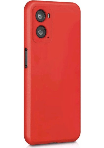 Oppo A96 Uyumlu Kılıf Kamera Korumalı Silikon Zore Biye Arka Kapak
