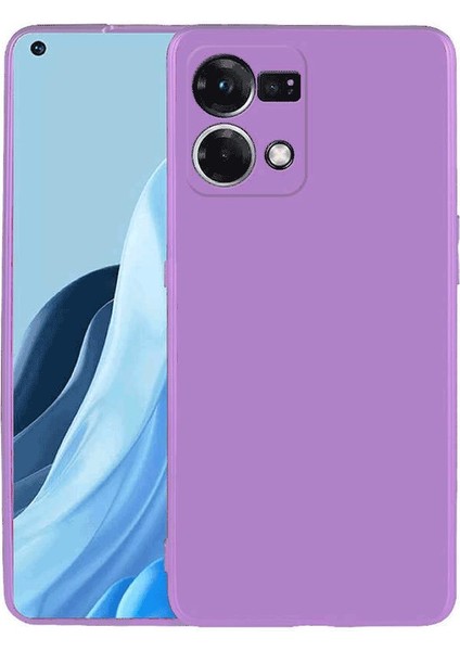 Oppo Reno 7 Uyumlu Kılıf Kamera Korumalı Silikon Zore Biye Arka Kapak