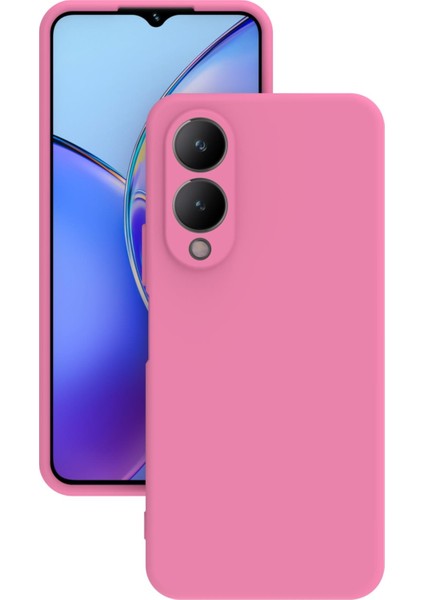Vivo Y17S Uyumlu Kılıf Kamera Korumalı Silikon Zore Biye Arka Kapak