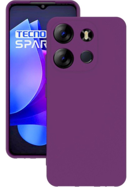 Tecno Spark Go 2023 Uyumlu Kılıf Kamera Korumalı Silikon Zore Biye Arka Kapak