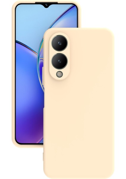Vivo Y17S Uyumlu Kılıf Kamera Korumalı Silikon Zore Biye Arka Kapak