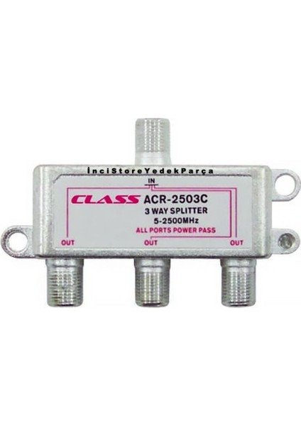 Acr 2503C Class Uydu Anten Çanak Sinyal Çoklama Dağıtma 3'lü Splitter (5-2500MHZ)