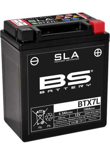 Bs BTX7L 12 Volt 6.3 Amper Tam Kapalı Bakımsız Akü