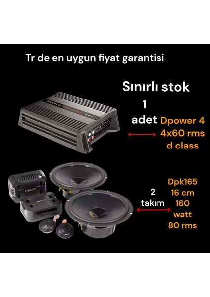 Dpk 165 2 Takım Hertz Dpower4 Amfi 1 Adet Kampanyalı Splhifi