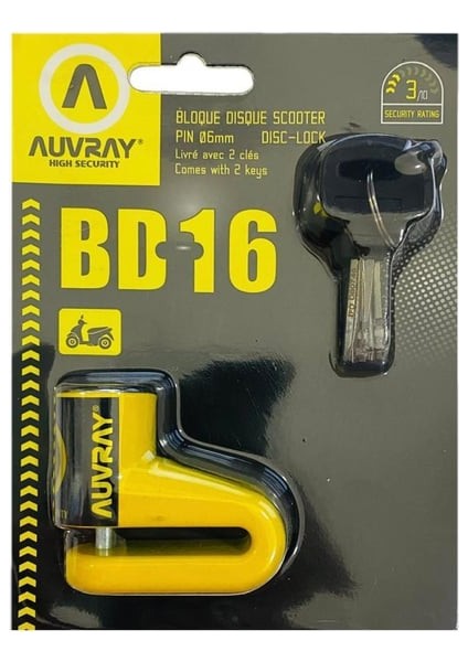 Auvray BD16 Motosiklet Disk Kilidi 6 mm