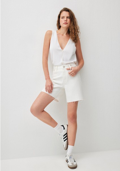 Lidia All Blue Beyaz Jean ŞORT1410145-87090